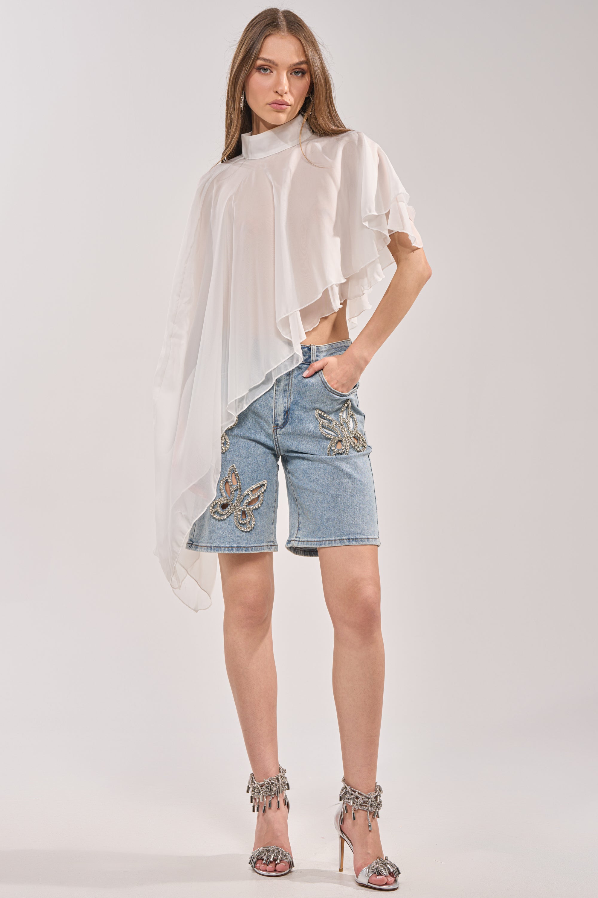BUTTERFLY QUEEN DENIM SHORT