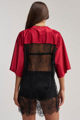 IT GIRL LACE JERSEY DRESS