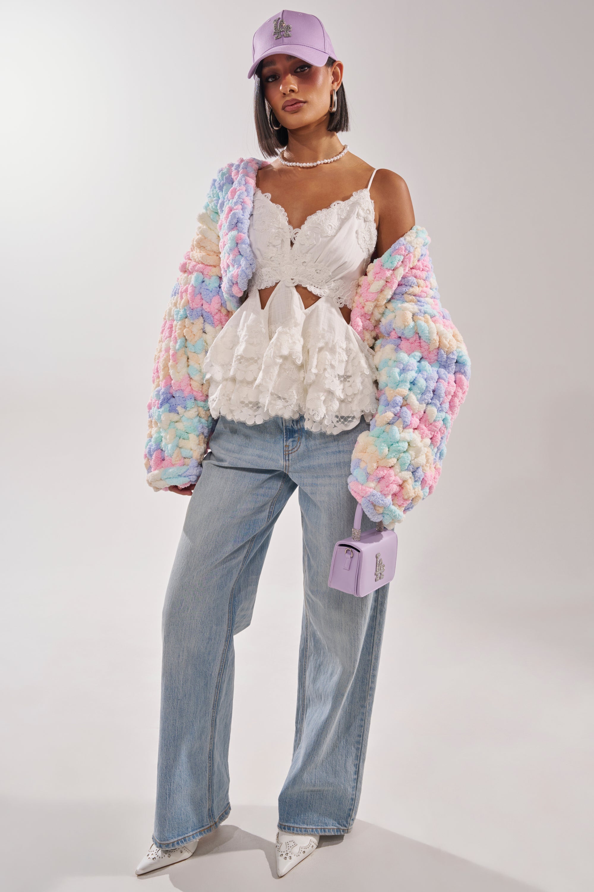 ALIA CHUNKY CHENILLE KNIT CARDIGAN