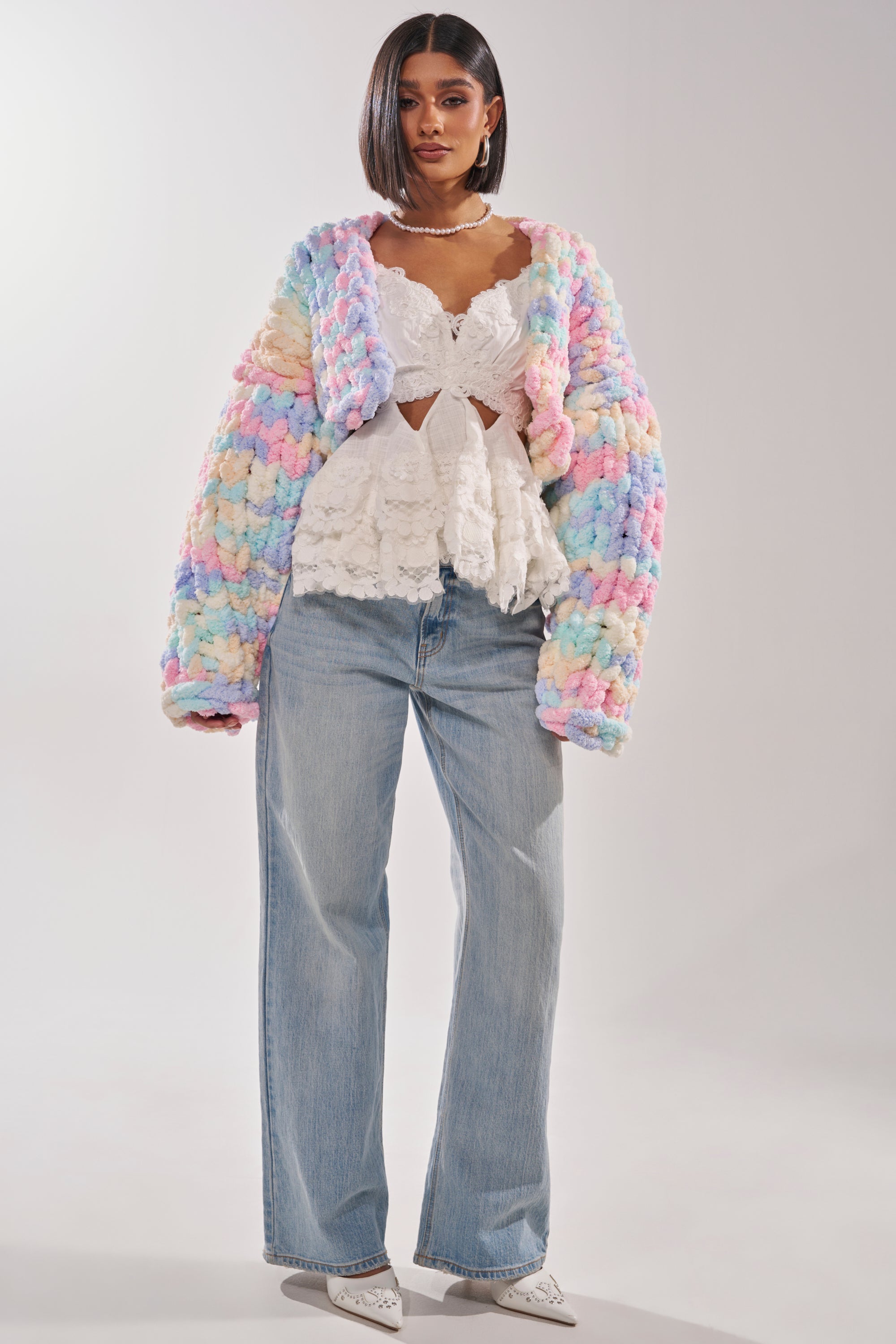 ALIA CHUNKY CHENILLE KNIT CARDIGAN