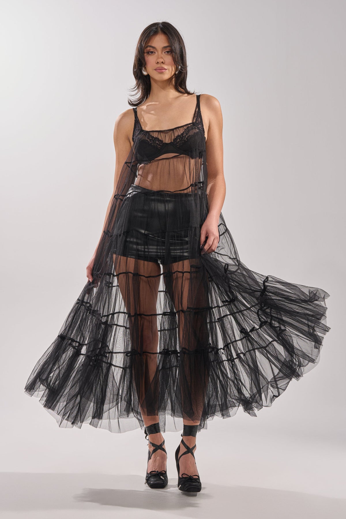PERFECT FOR LAYERING TULLE MAXI DRESS