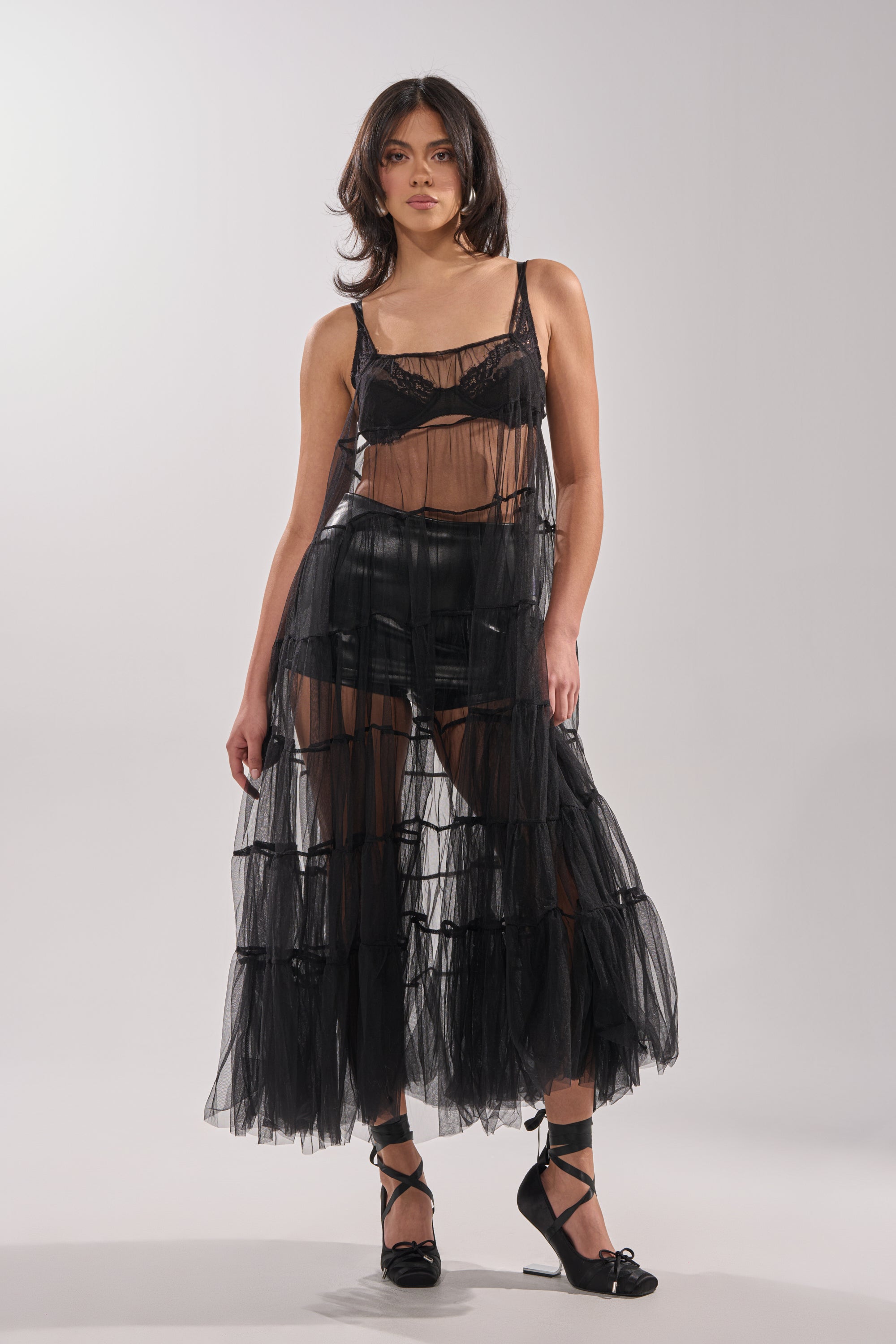 PERFECT FOR LAYERING TULLE MAXI DRESS