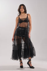 PERFECT FOR LAYERING TULLE MAXI DRESS