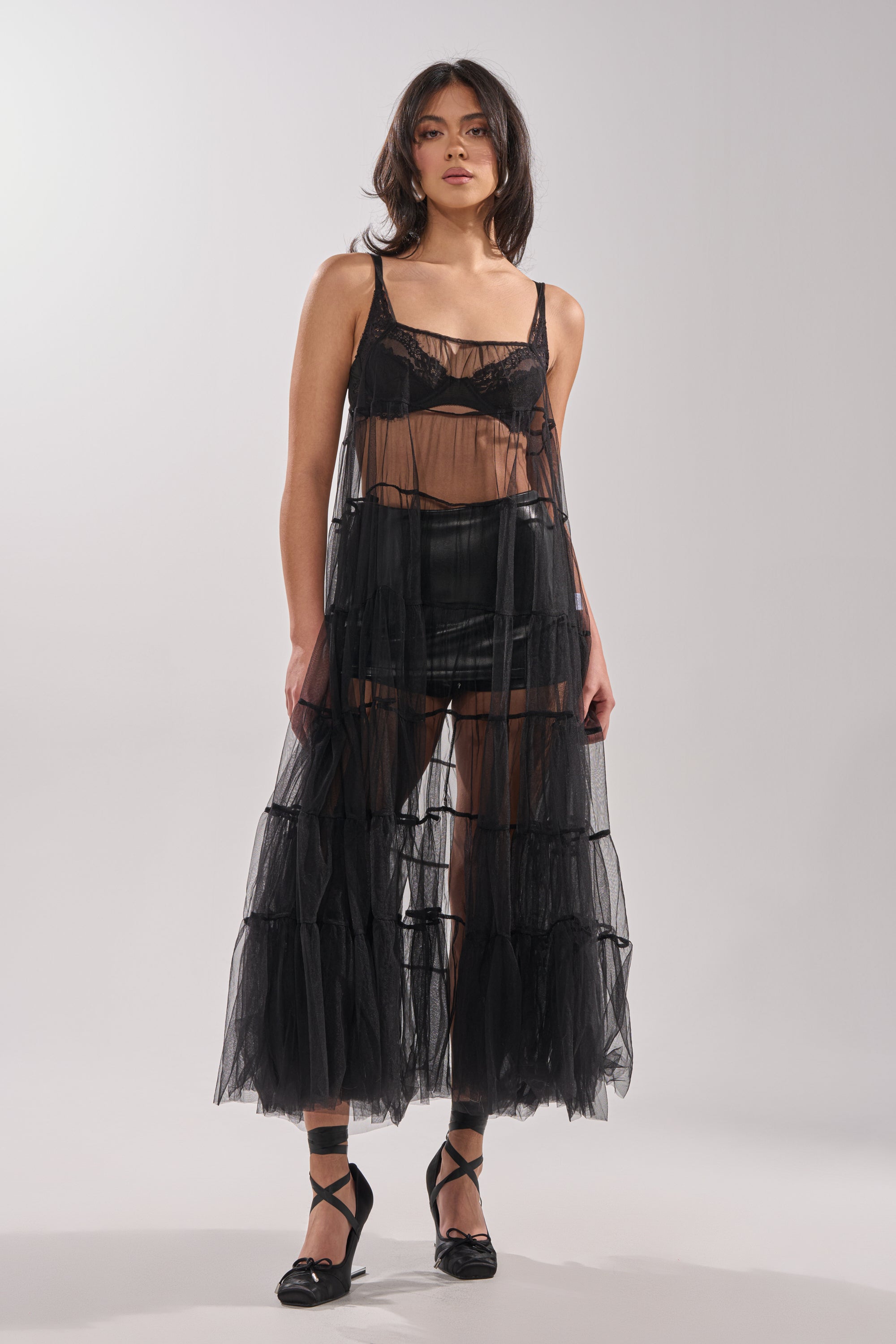 PERFECT FOR LAYERING TULLE MAXI DRESS