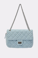 BLUE JEAN BABY DENIM QUILTED PURSE