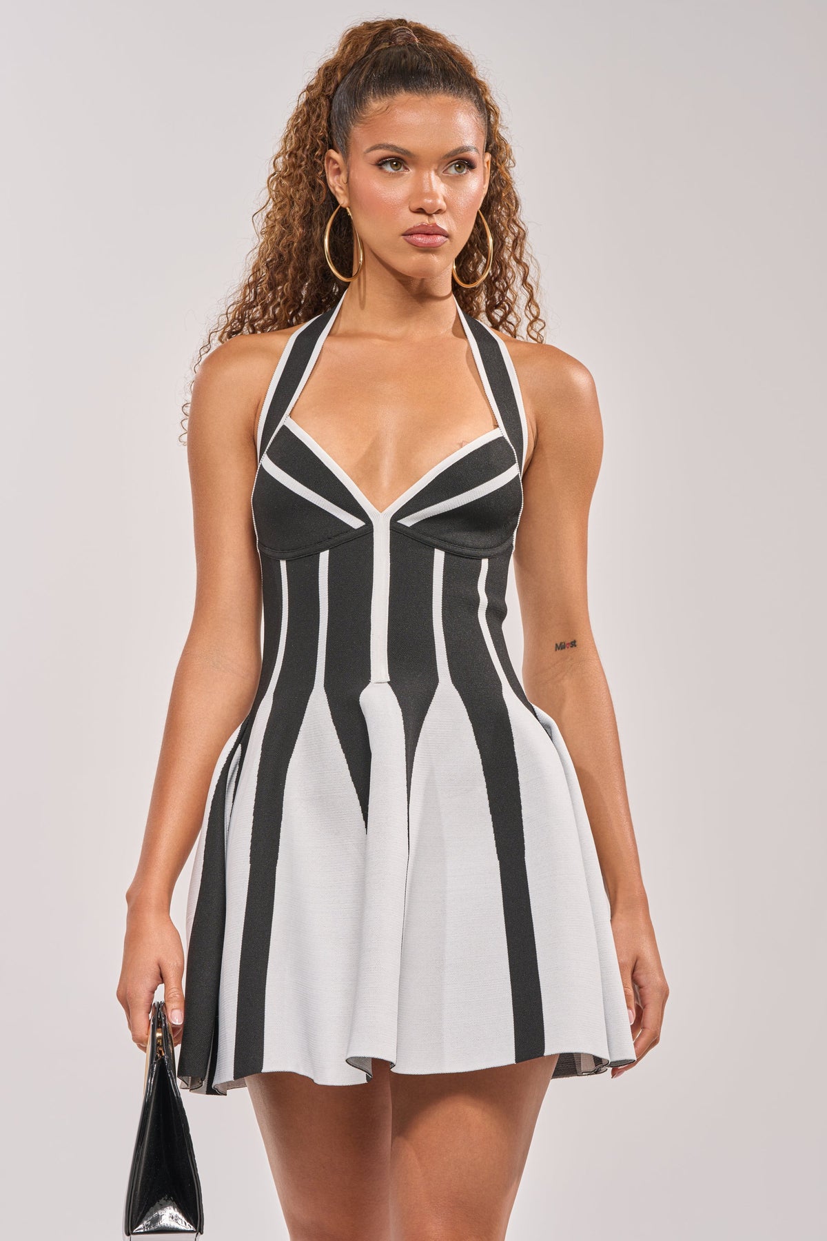 PLEASED TO MEET YOU BANDAGE HALTER DRESS