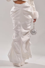 FEELING THE VIBES SATIN MAXI SKIRT