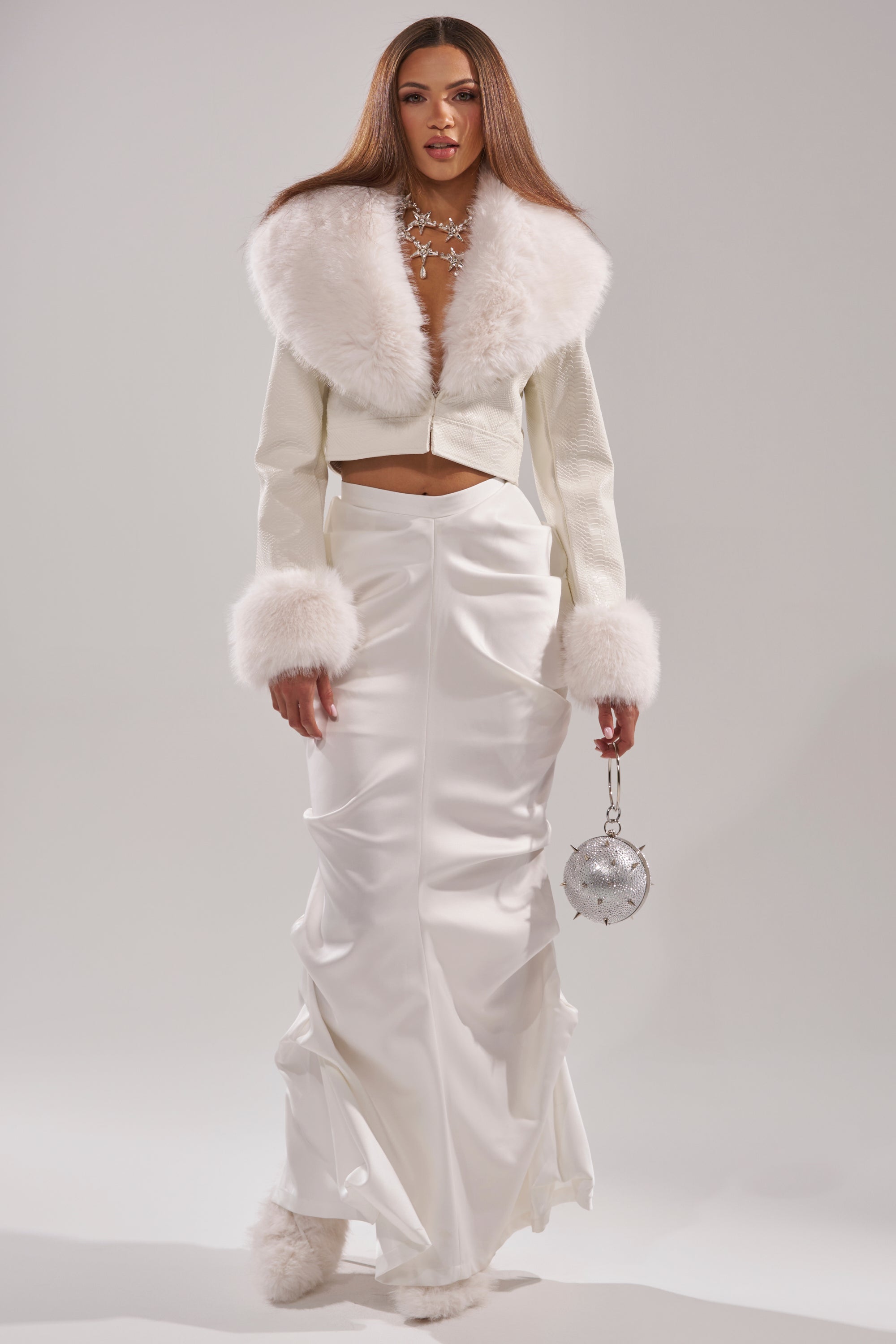FEELING THE VIBES SATIN MAXI SKIRT