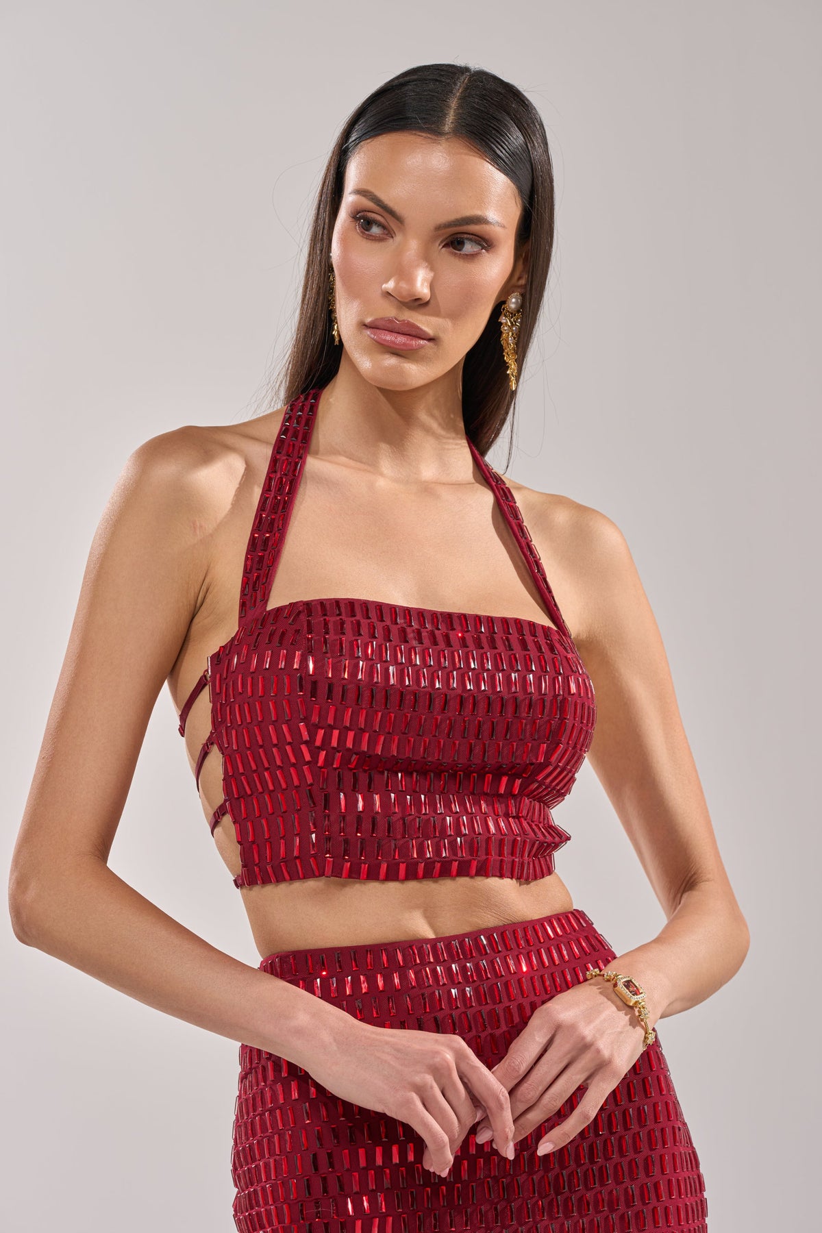 FALLING IN LOVE RHINESTONE BLOUSE