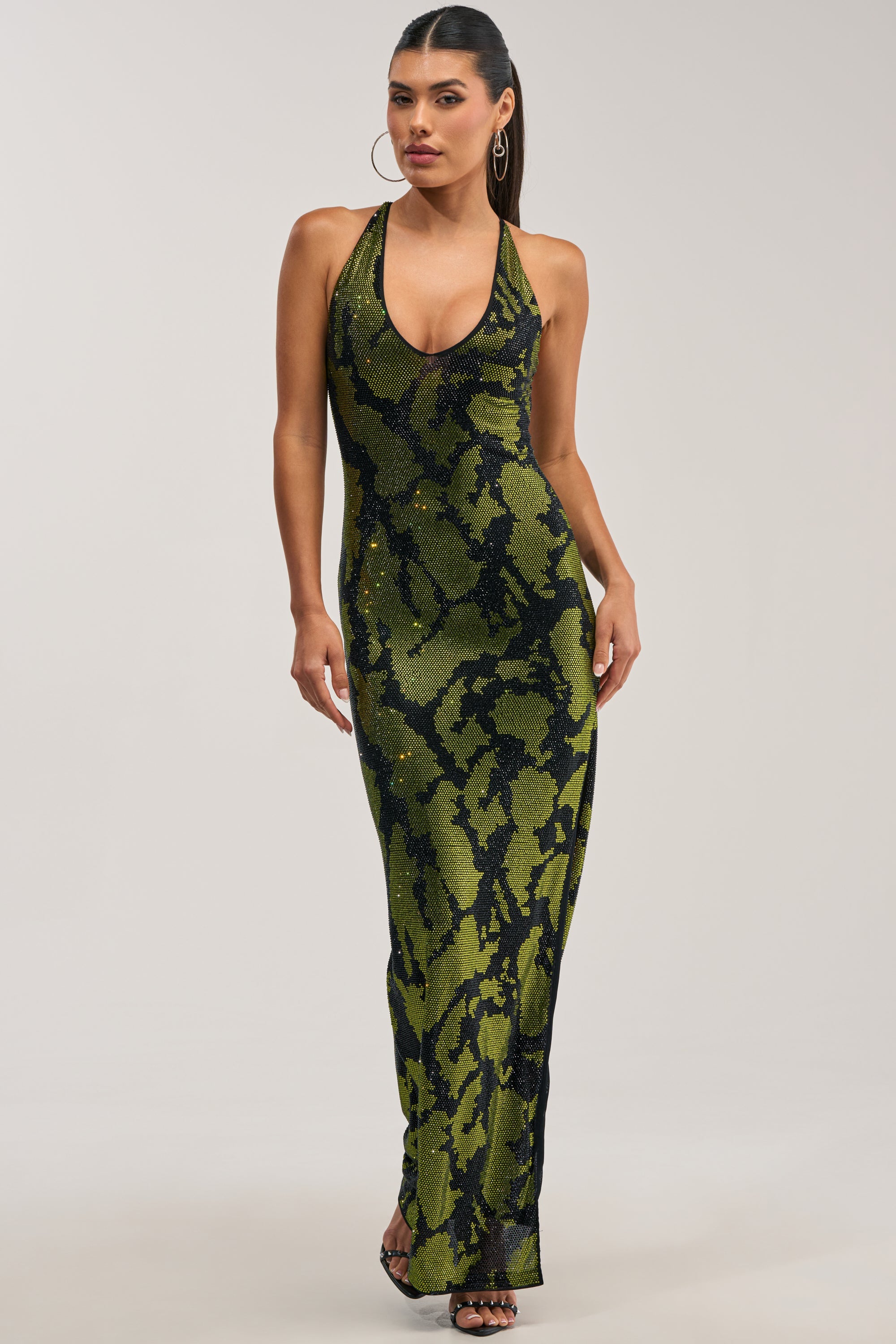 SPICE IT UP RHINESTONE MAXI DRESS