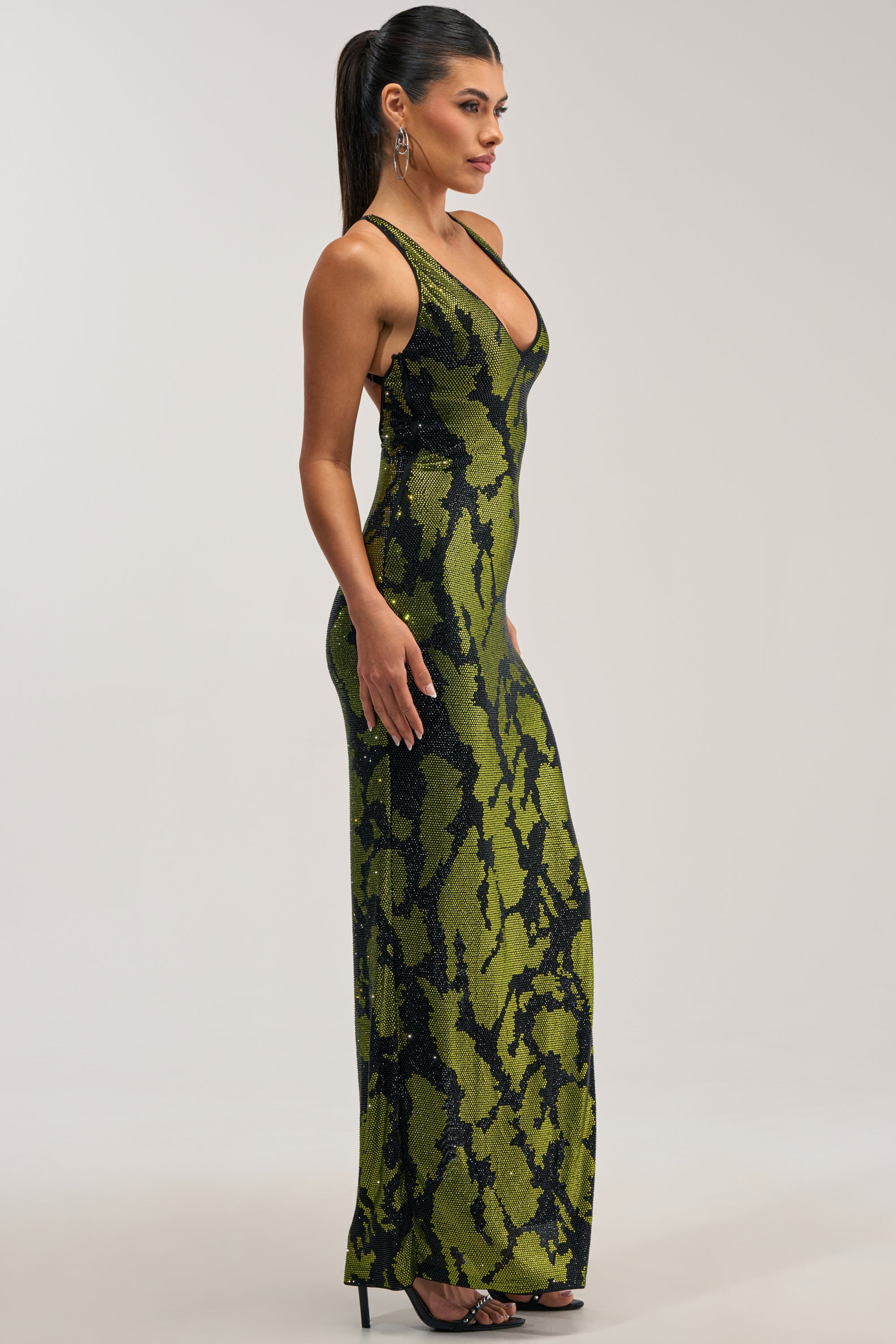 SPICE IT UP RHINESTONE MAXI DRESS