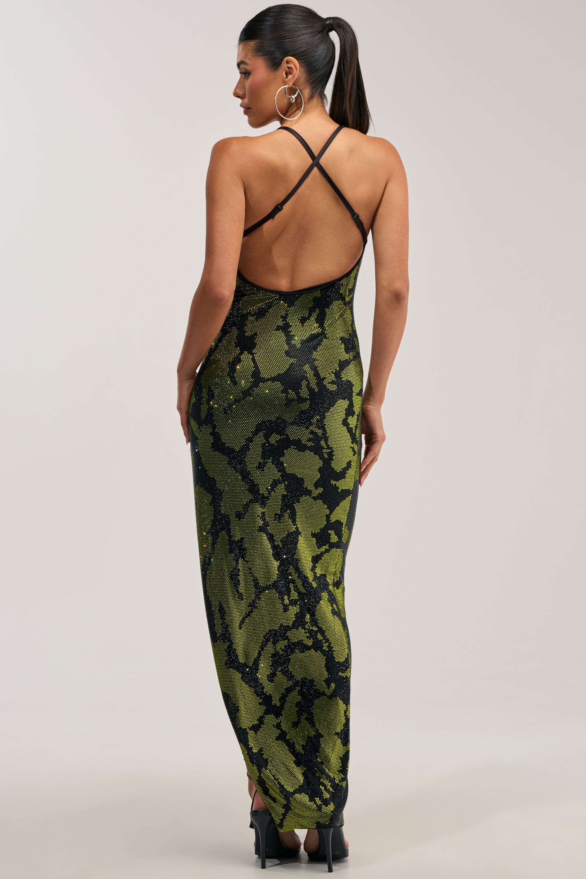 SPICE IT UP RHINESTONE MAXI DRESS