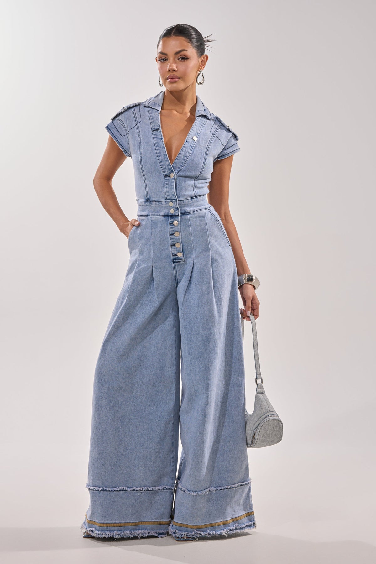 AT LEAST I LOOK CUTE DENIM JUMPSUIT