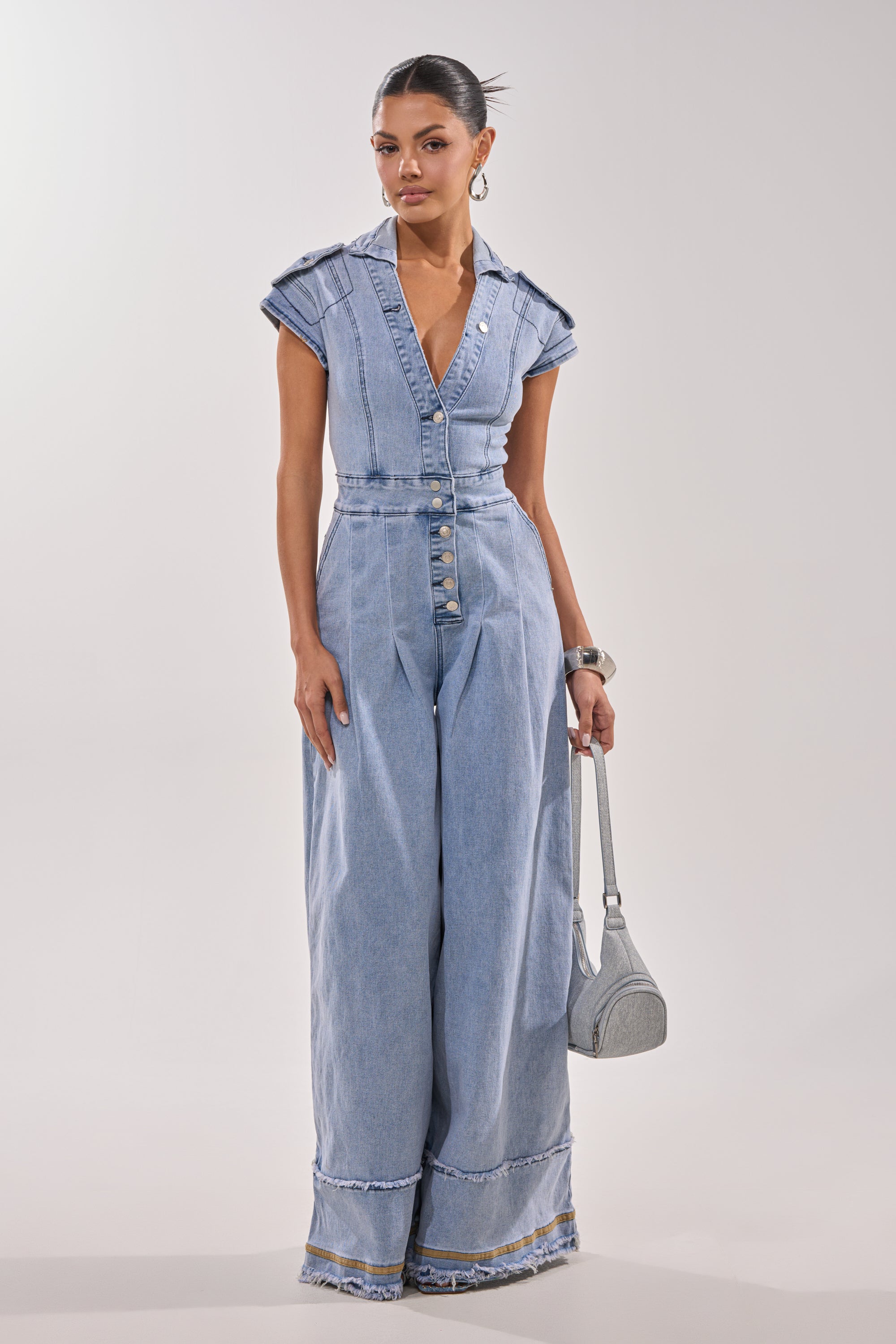 AT LEAST I LOOK CUTE DENIM JUMPSUIT