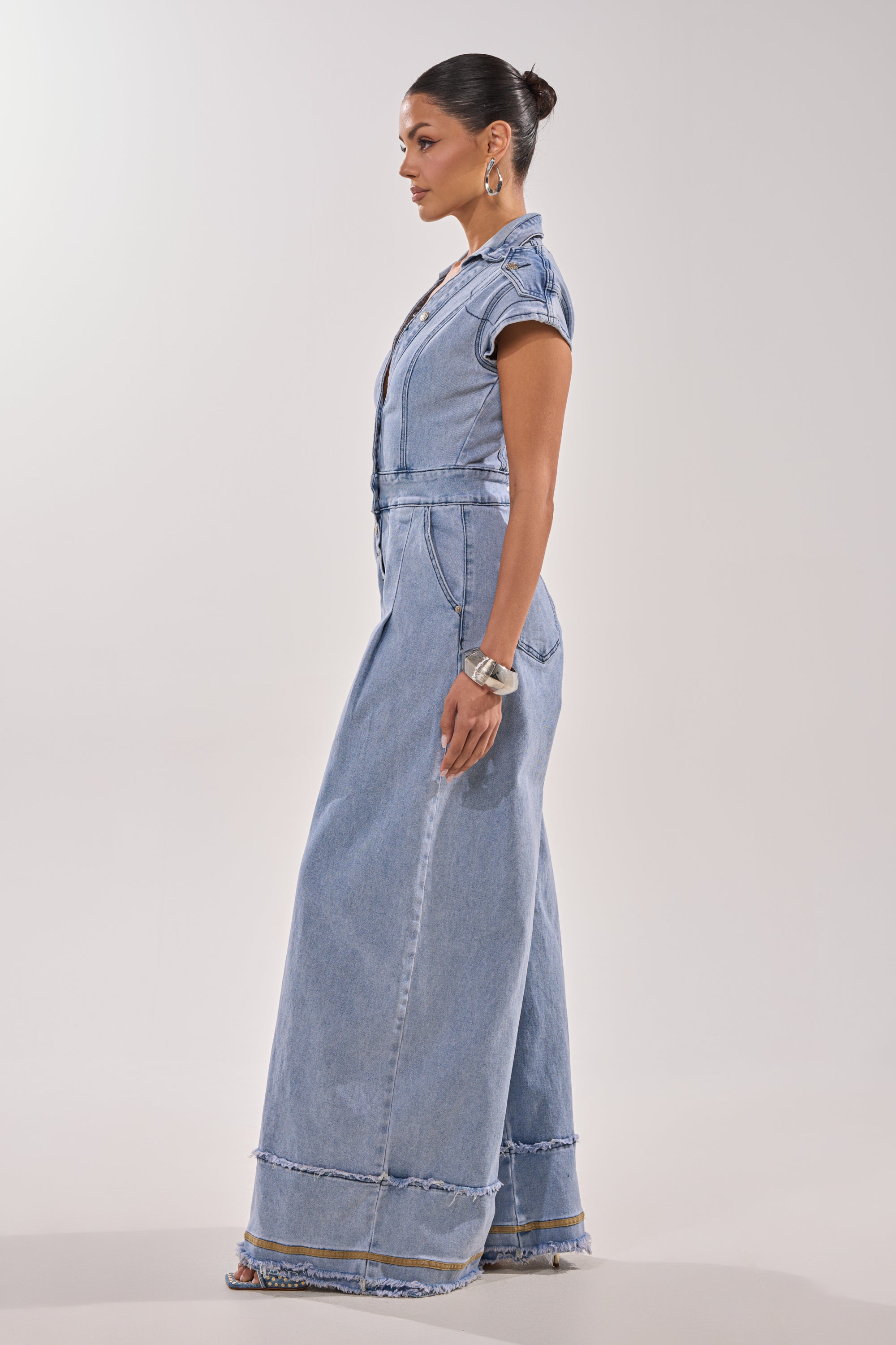 AT LEAST I LOOK CUTE DENIM JUMPSUIT