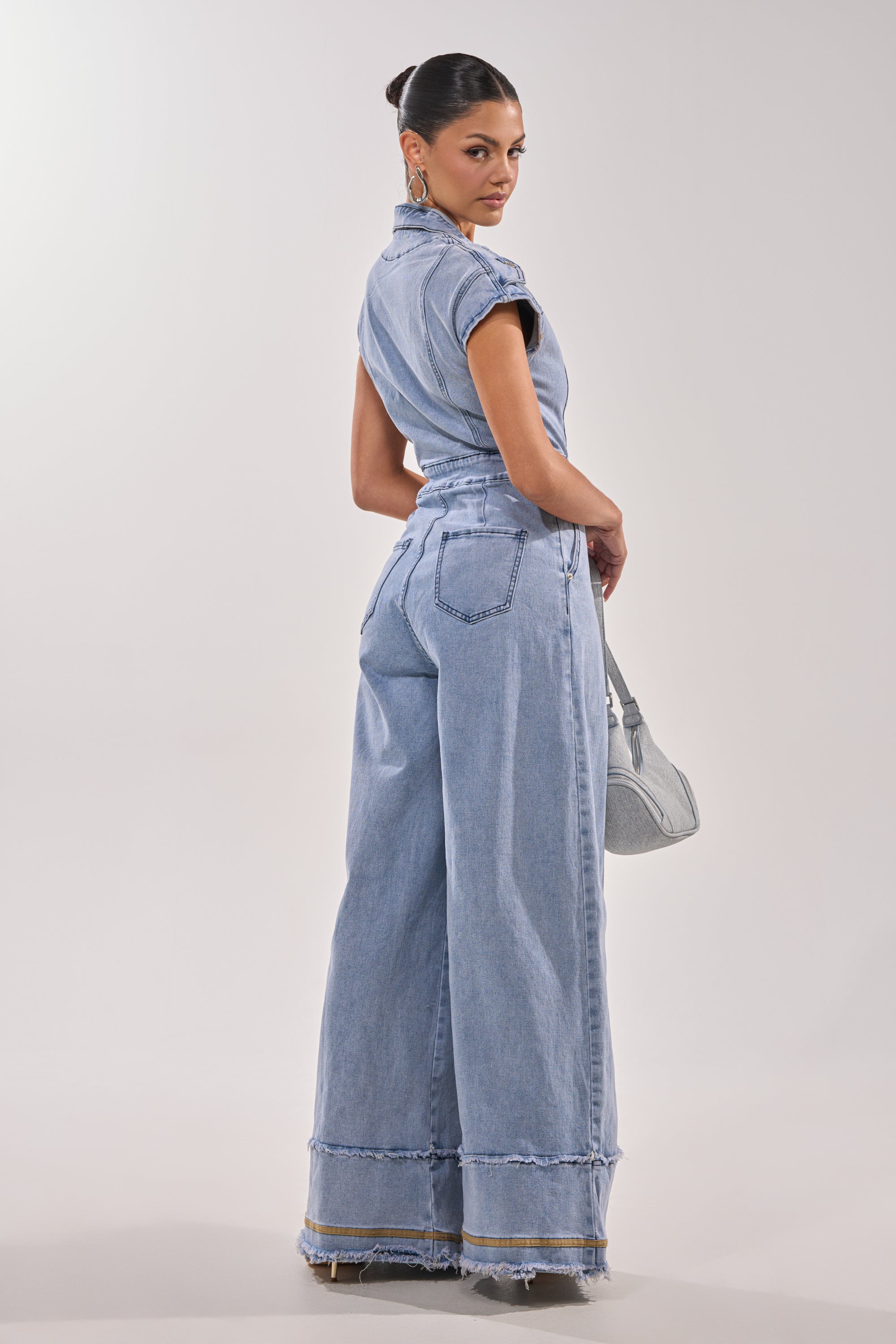 AT LEAST I LOOK CUTE DENIM JUMPSUIT