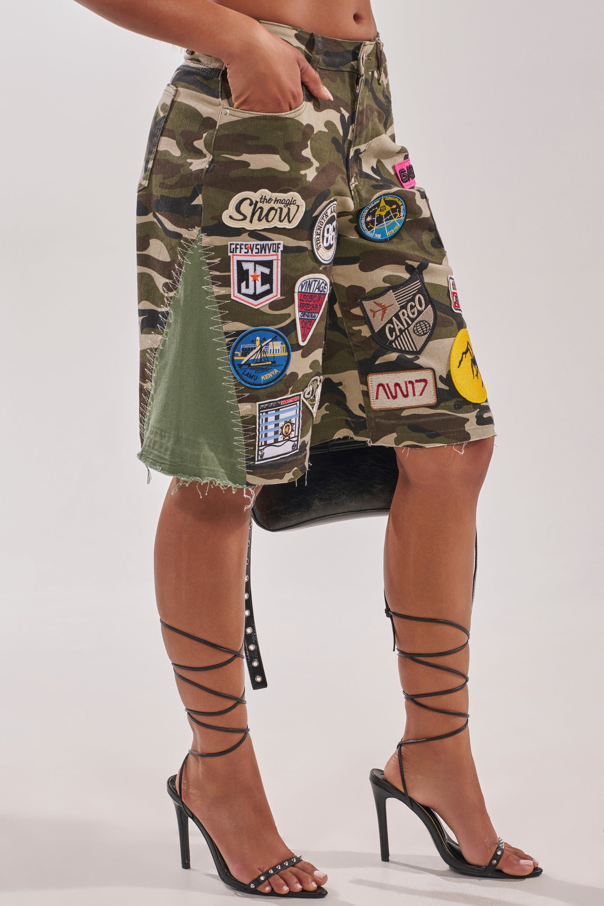 DOWN FOR SOME FUN CAMO BERMUDA SHORT