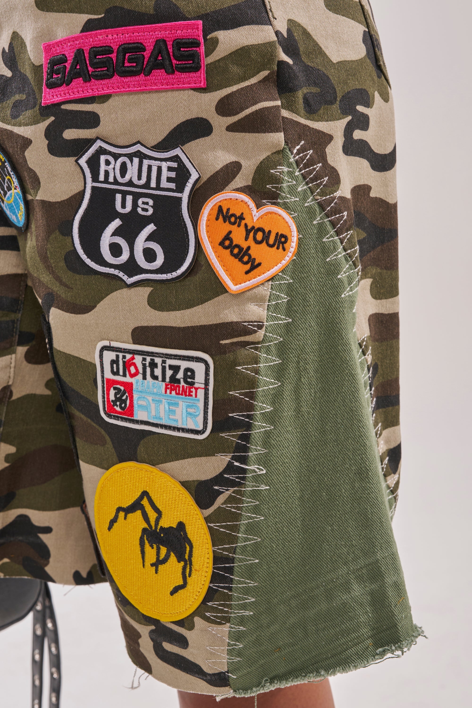 DOWN FOR SOME FUN CAMO BERMUDA SHORT