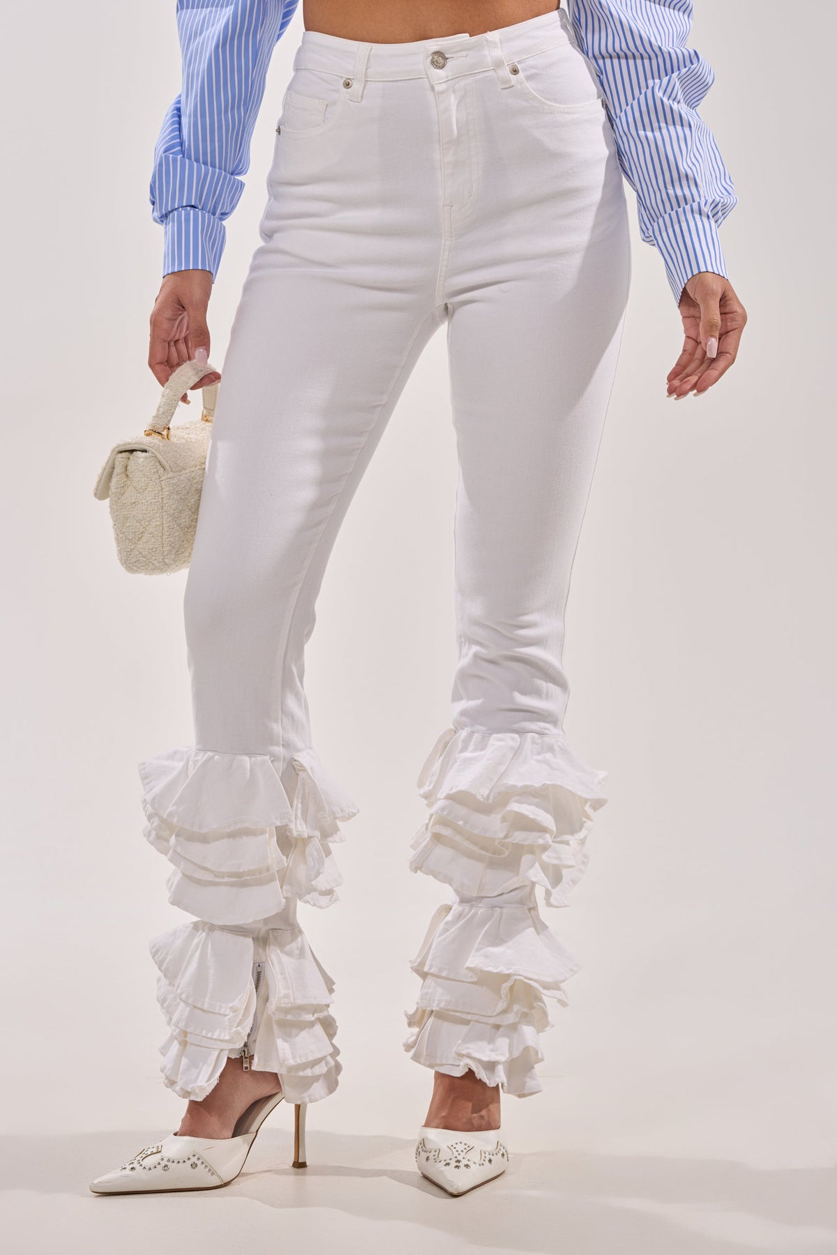 NOT ENOUGH RUFFLES DENIM