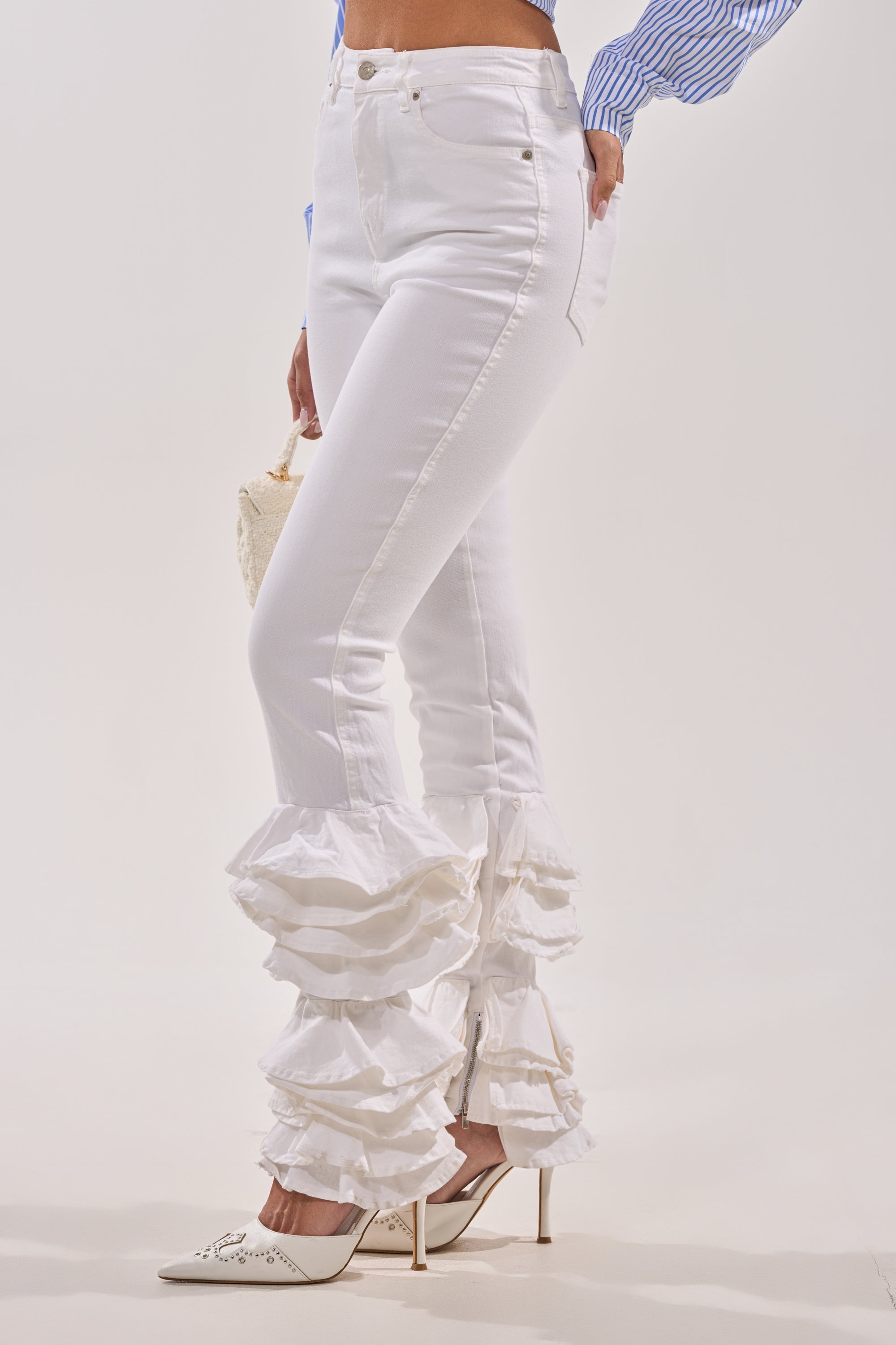 NOT ENOUGH RUFFLES DENIM