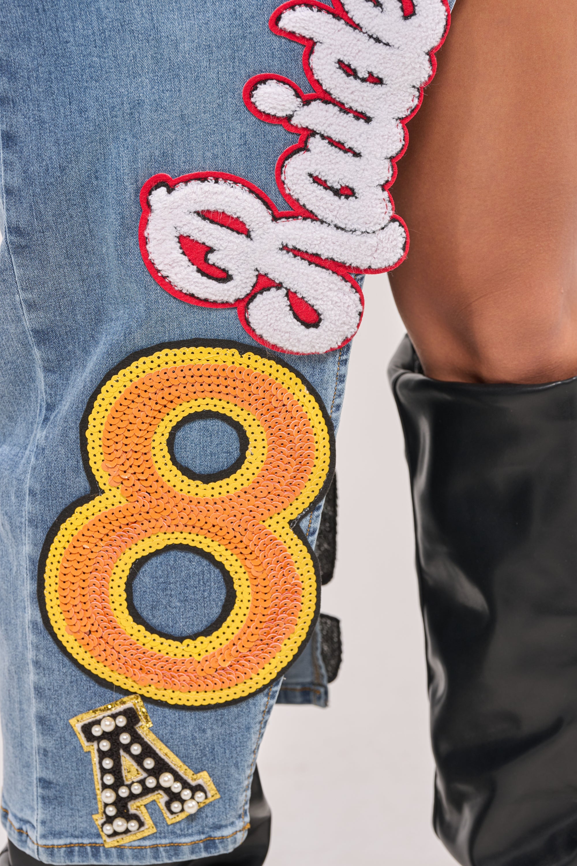 RAIDERS DENIM MAXI SKIRT
