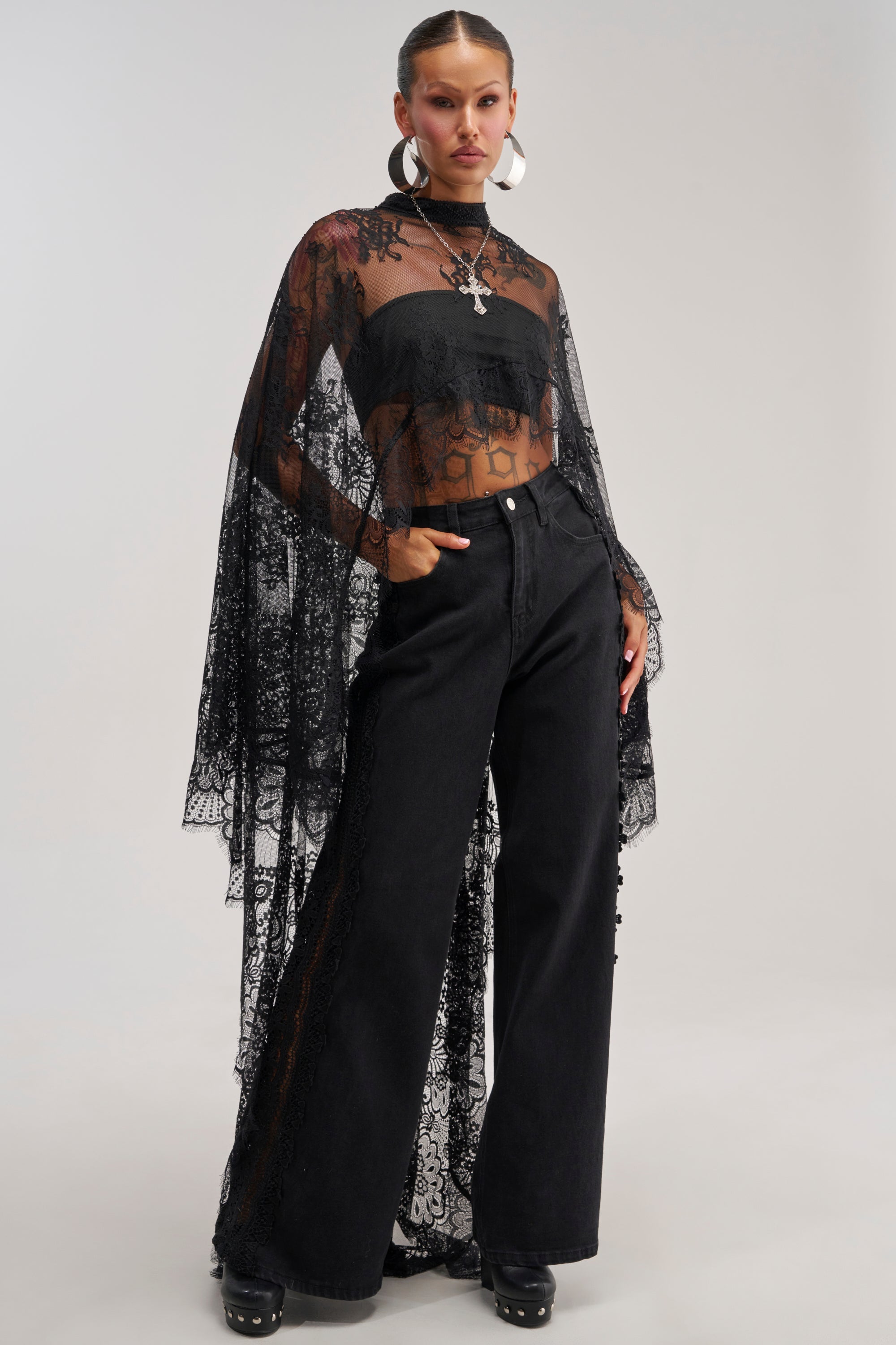 LOCKED IN LACE DENIM