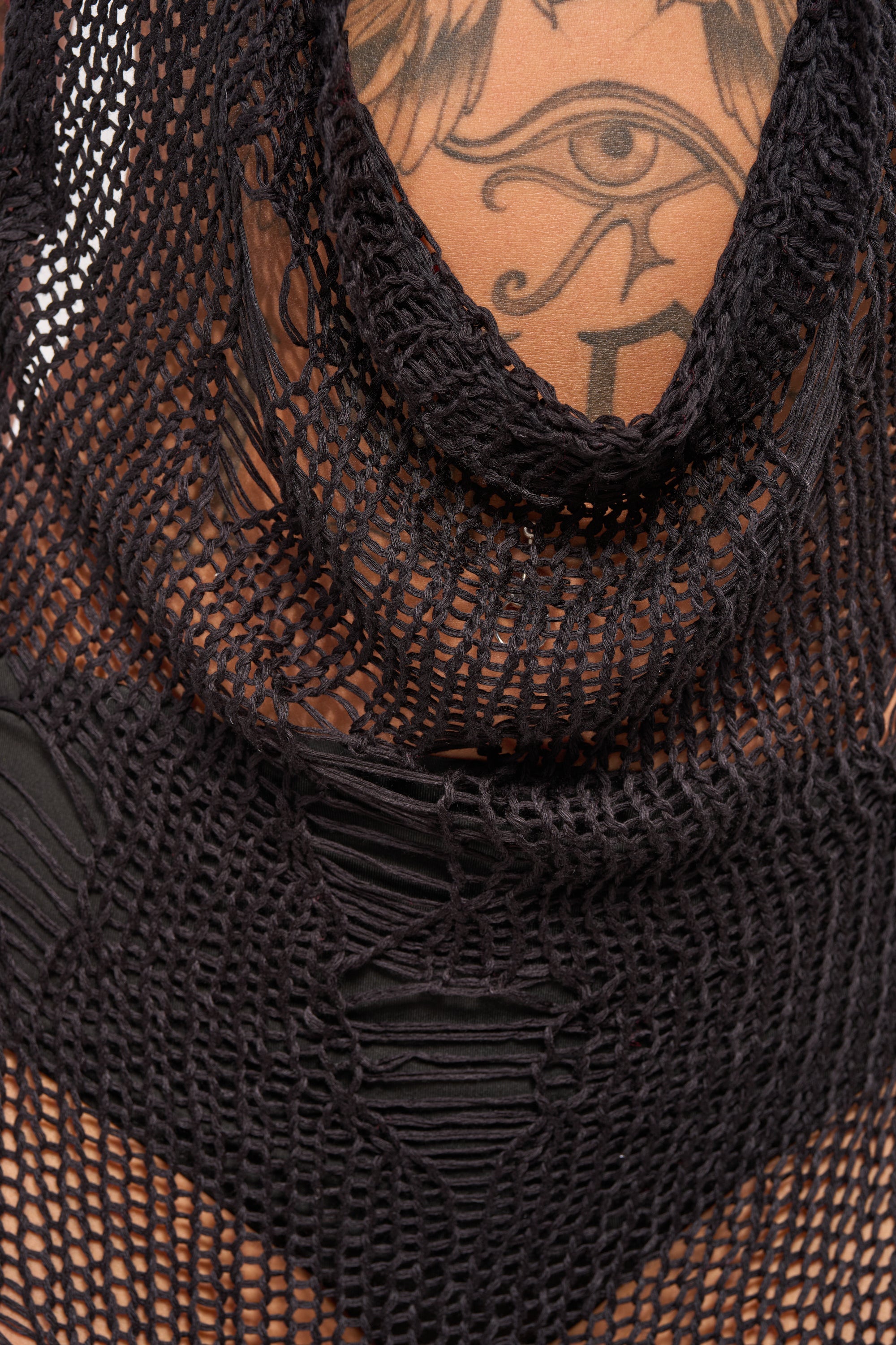MAKE A MESS KNIT MINI DRESS IN BLACK