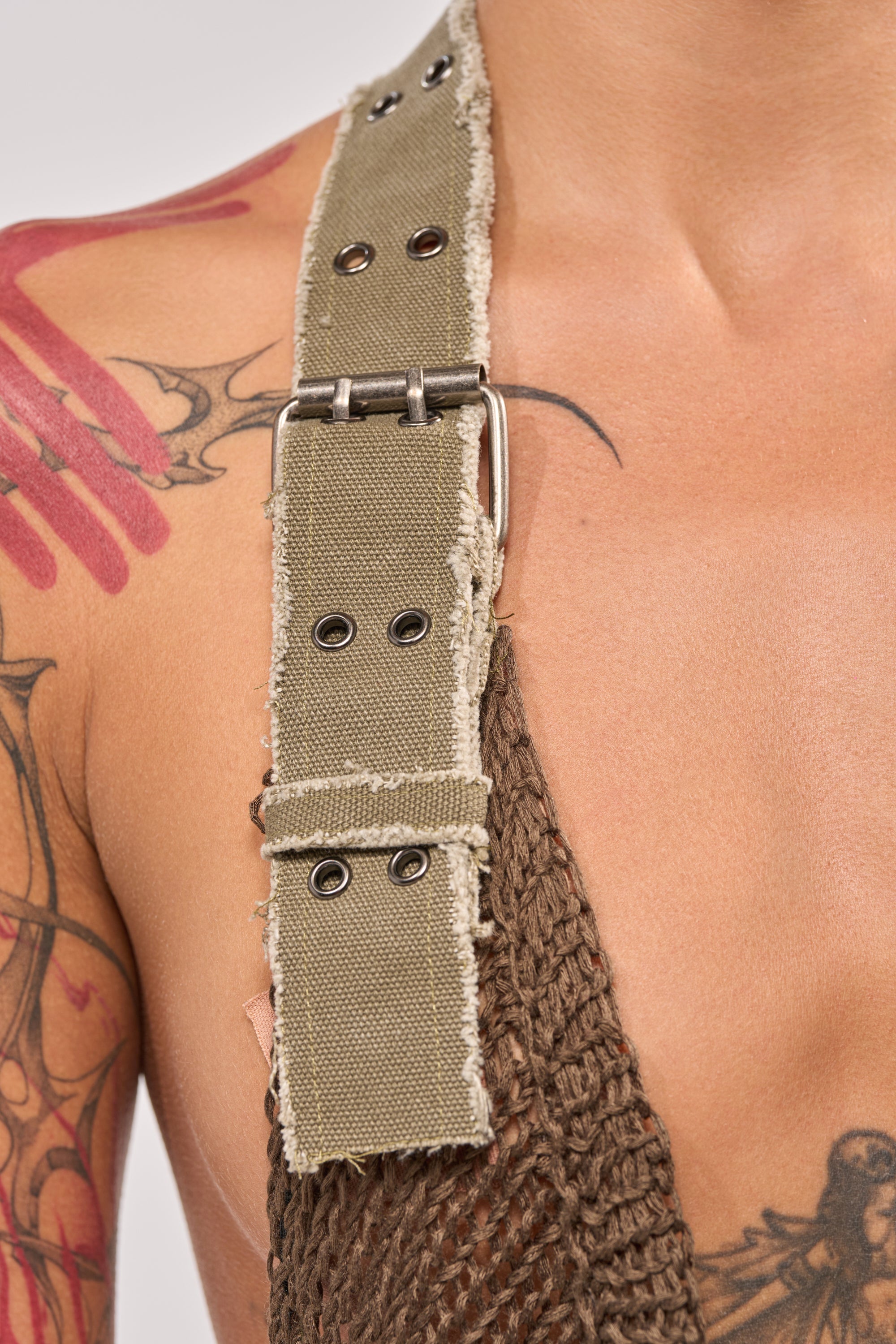 MAKE A MESS KNIT MINI DRESS IN OLIVE