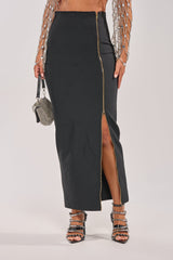 UNZIP ME BANDAGE MAXI SKIRT