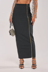 UNZIP ME BANDAGE MAXI SKIRT