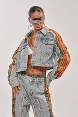 ALL AROUND THE WORLD AGAIN JACKET IN LIGHT BLUE DENIM