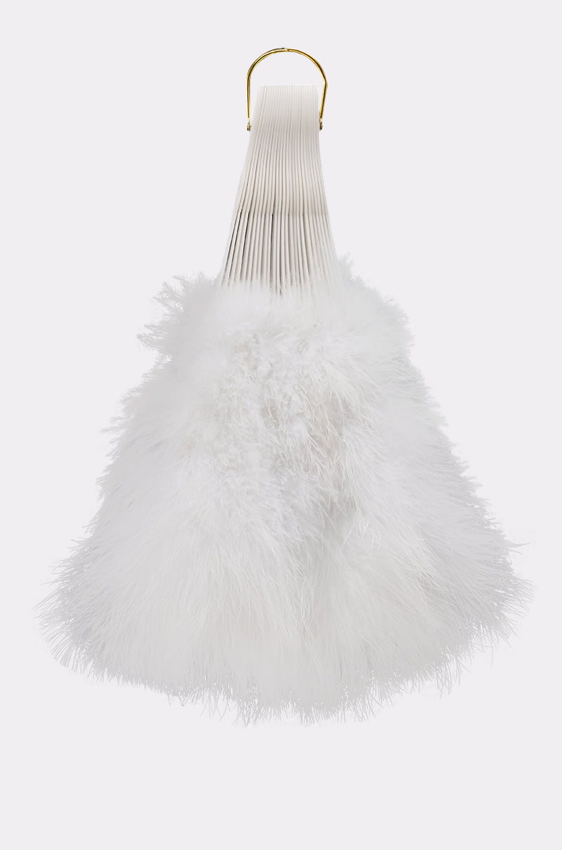 ANGELIC WHITE FEATHER FAN
