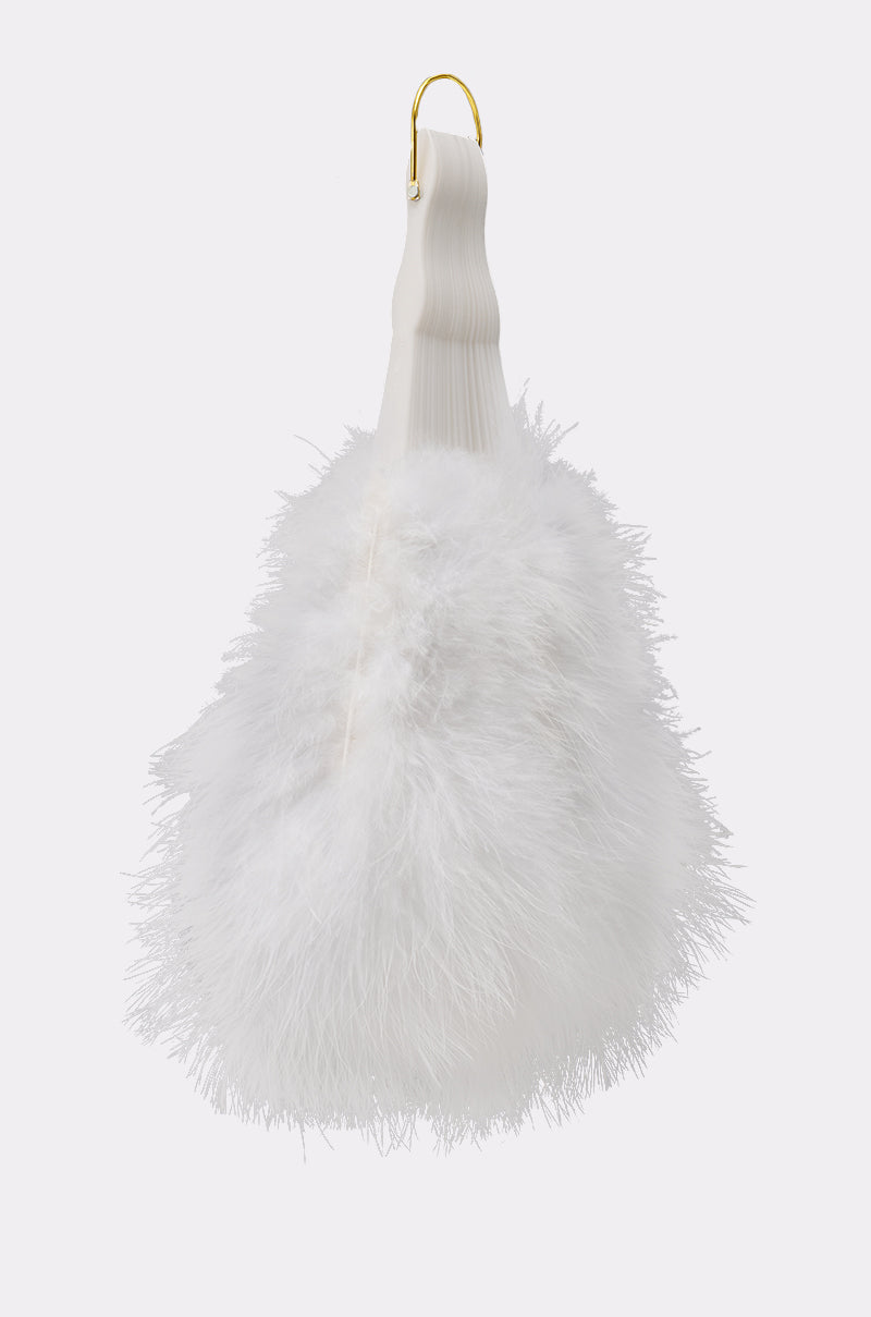 ANGELIC WHITE FEATHER FAN