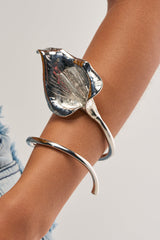 TULIP BRACELET CUFF IN SILVER