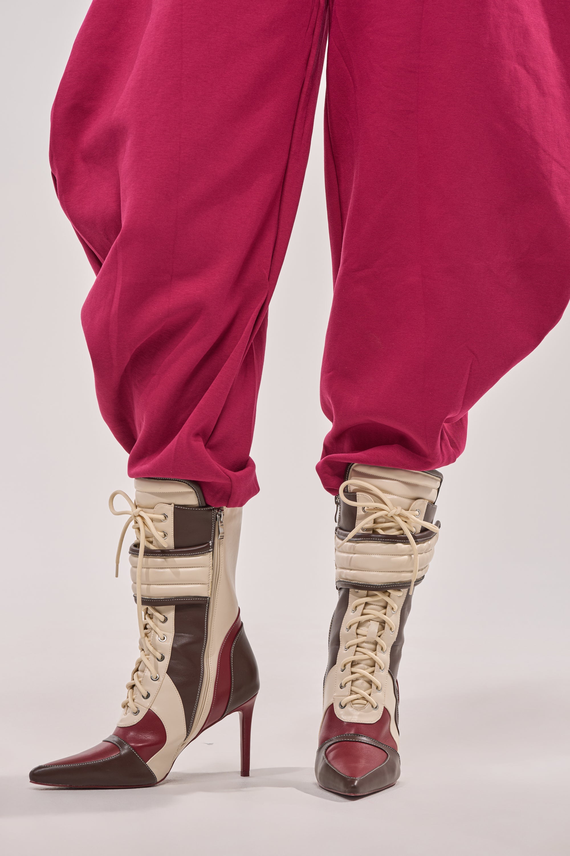 AZALEA WANG AMADA BROWN SPORTY STILETTO BOOTIE