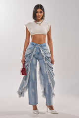 ALL OVER THE PLACE DENIM PANT