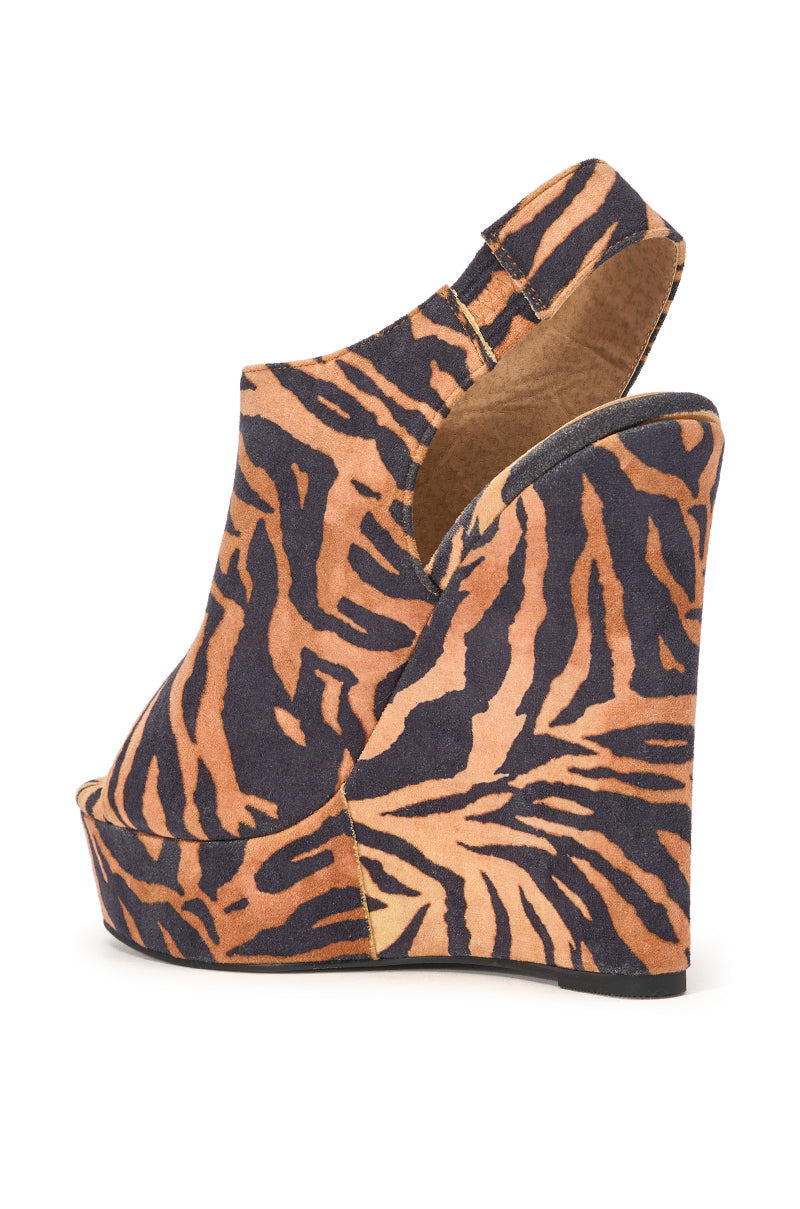 AZALEA WANG ARU TIGER WEDGE SANDAL