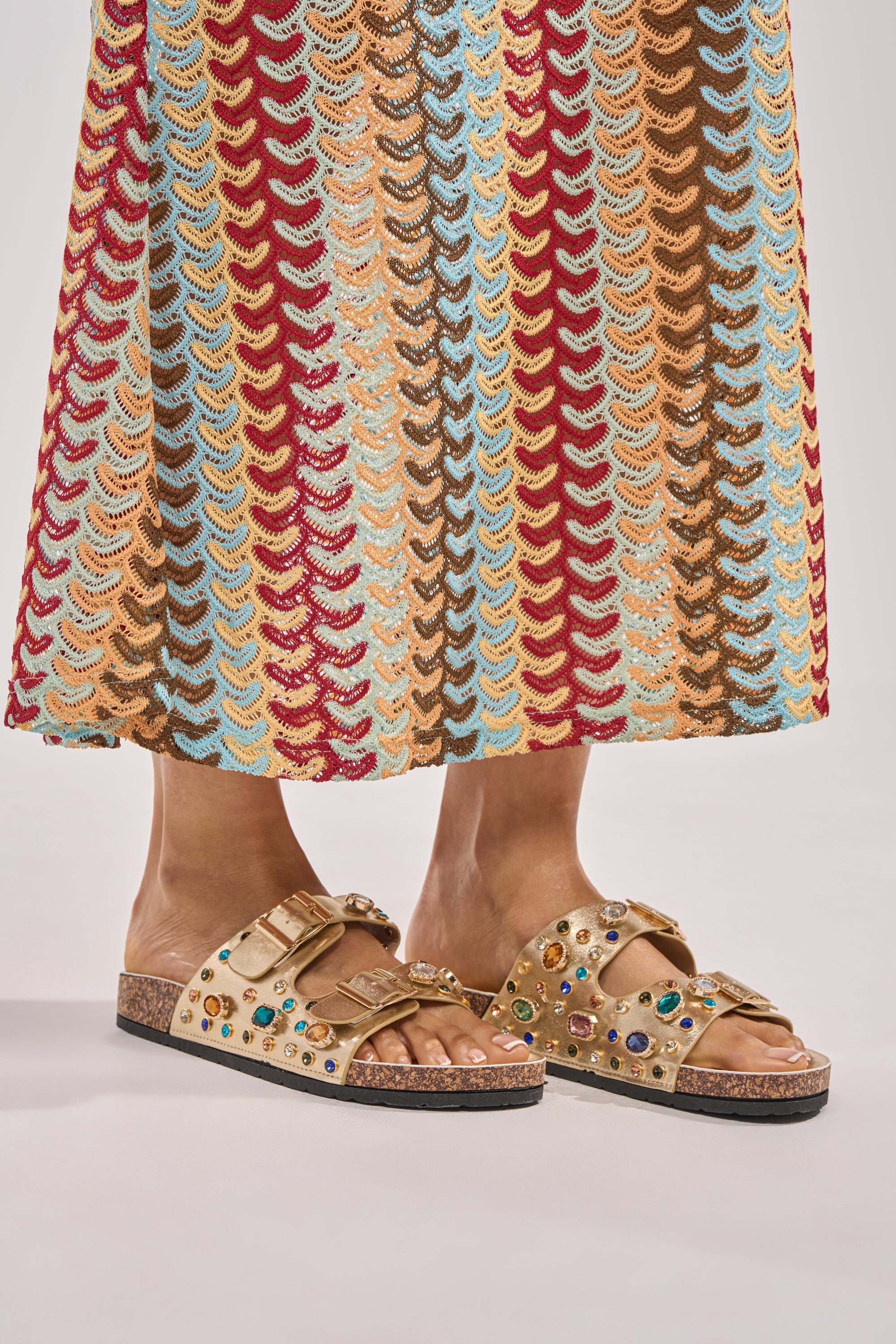 AZALEA WANG BAYLEAVES GOLD EMBELLISHED SANDAL