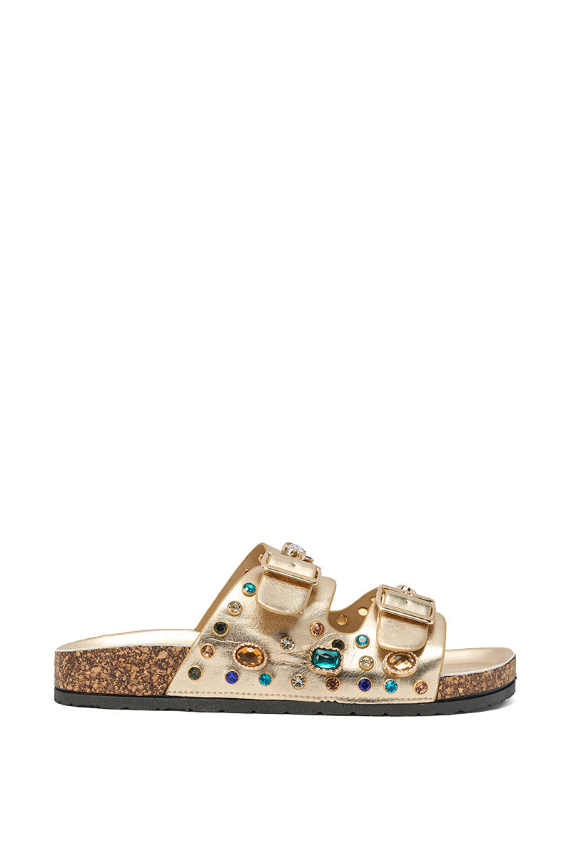 AZALEA WANG BAYLEAVES GOLD EMBELLISHED SANDAL