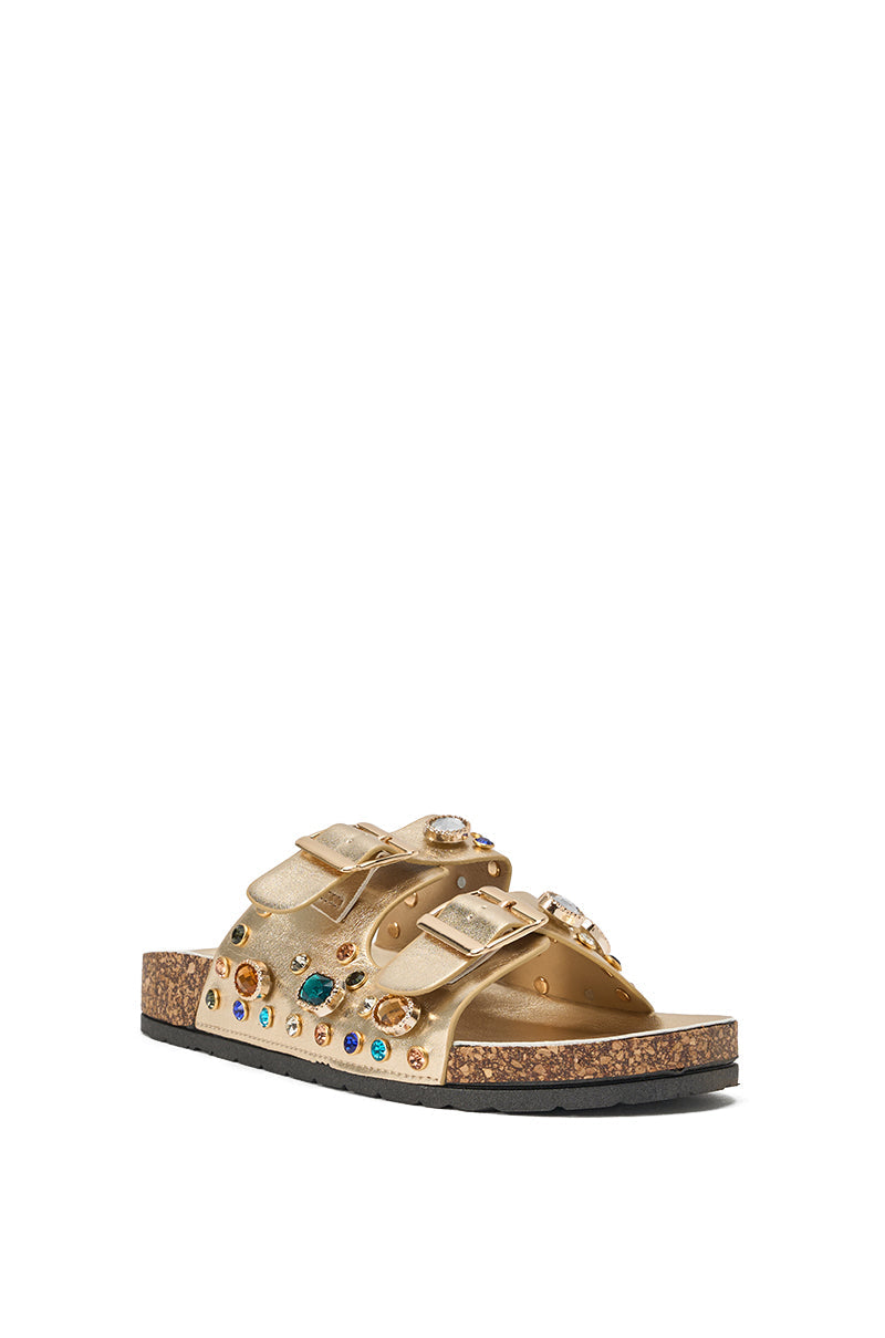 AZALEA WANG BAYLEAVES GOLD EMBELLISHED SANDAL