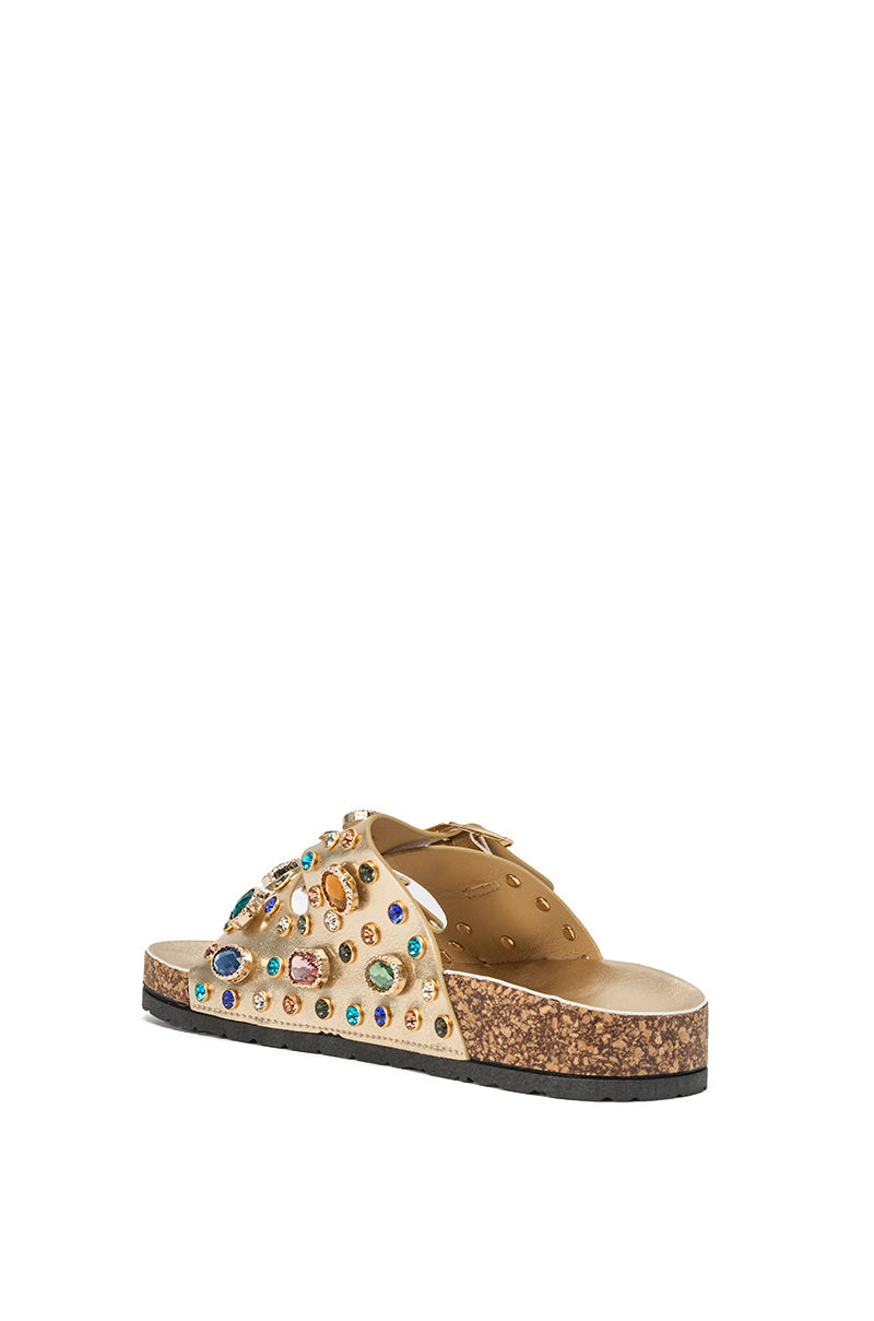 AZALEA WANG BAYLEAVES GOLD EMBELLISHED SANDAL