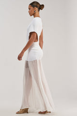 FINAL BOW ASYMMETRICAL MAXI DRESS IN WHITE