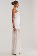 FINAL BOW ASYMMETRICAL MAXI DRESS IN WHITE