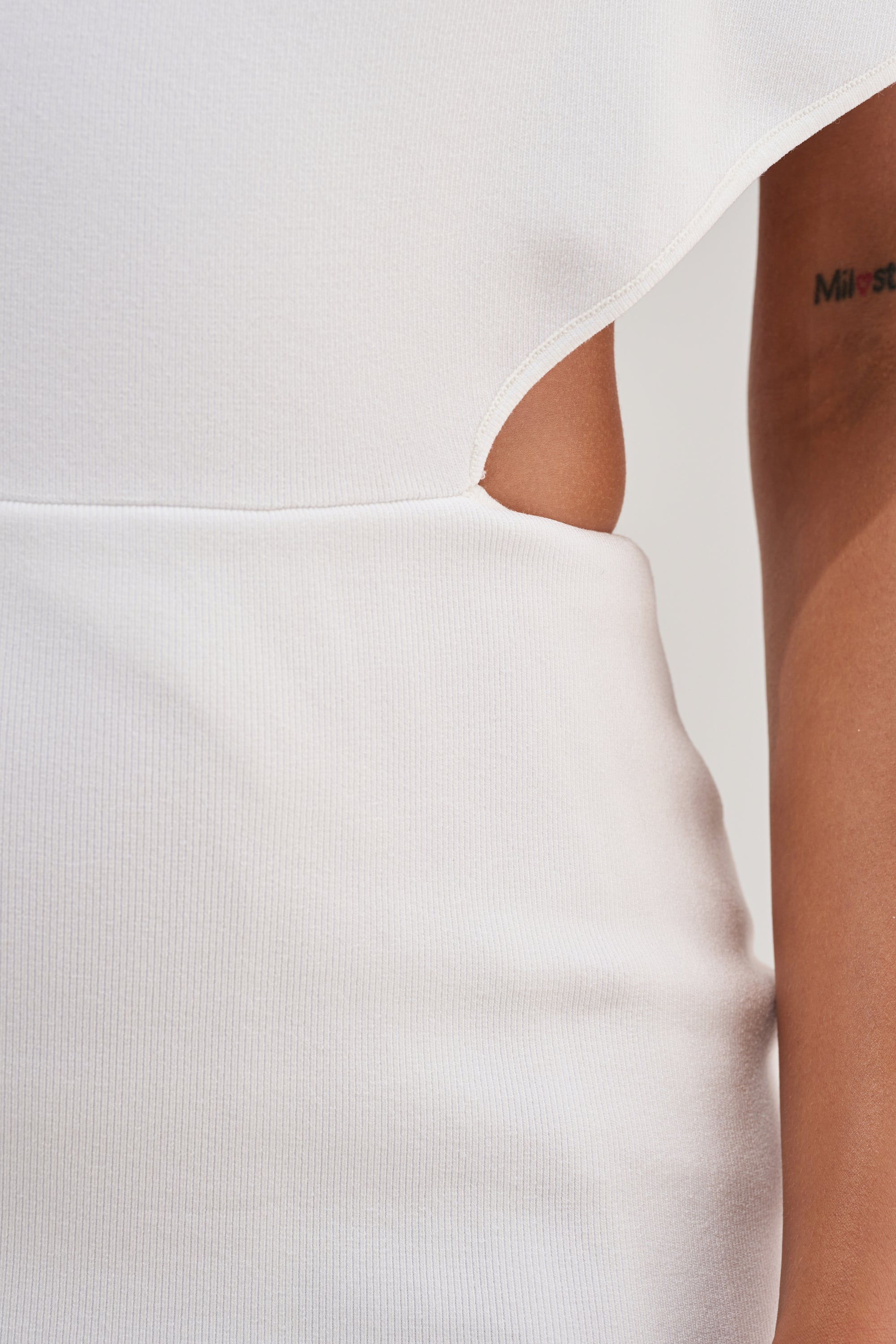 FINAL BOW ASYMMETRICAL MAXI DRESS IN WHITE