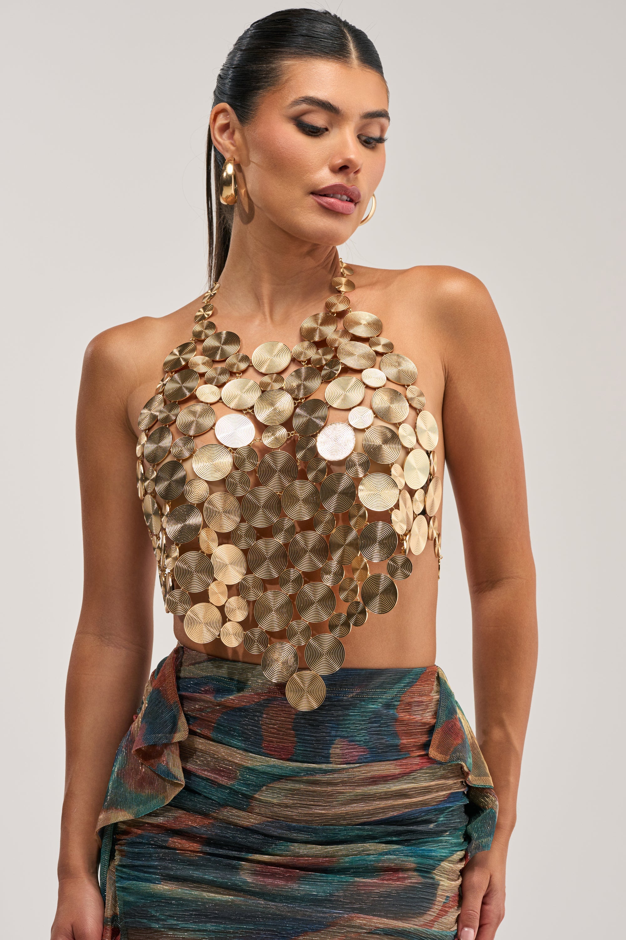 GOING IN CIRCLES METAL CHAIN TOP