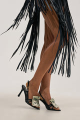 AZALEA WANG BENJAMINS BLACK NEW MONEY SANDAL