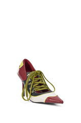 AZALEA WANG BLITZ MULTI COLOR LACE UP STILETTO PUMP
