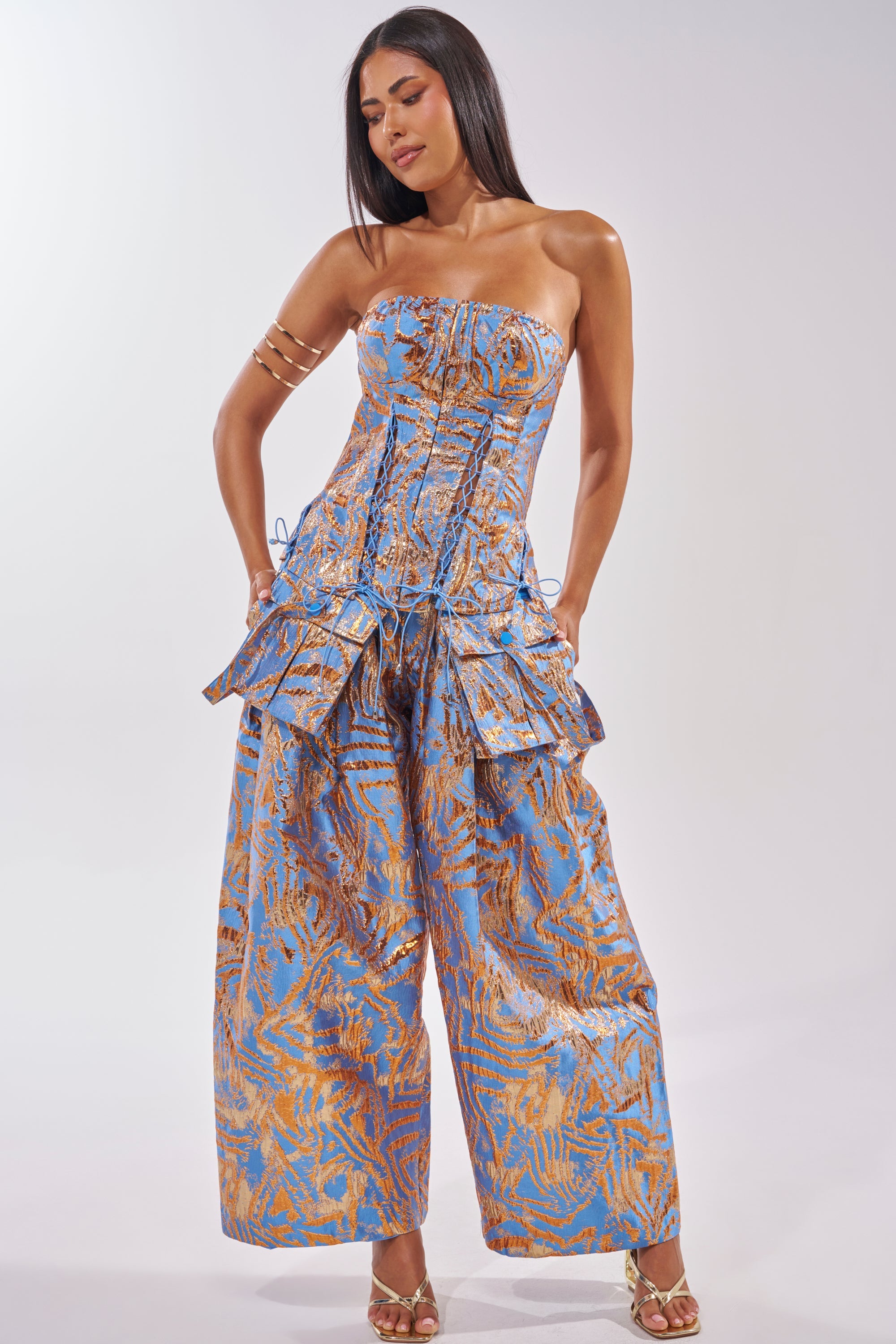 WAYS TO GO BROCADE TROUSER
