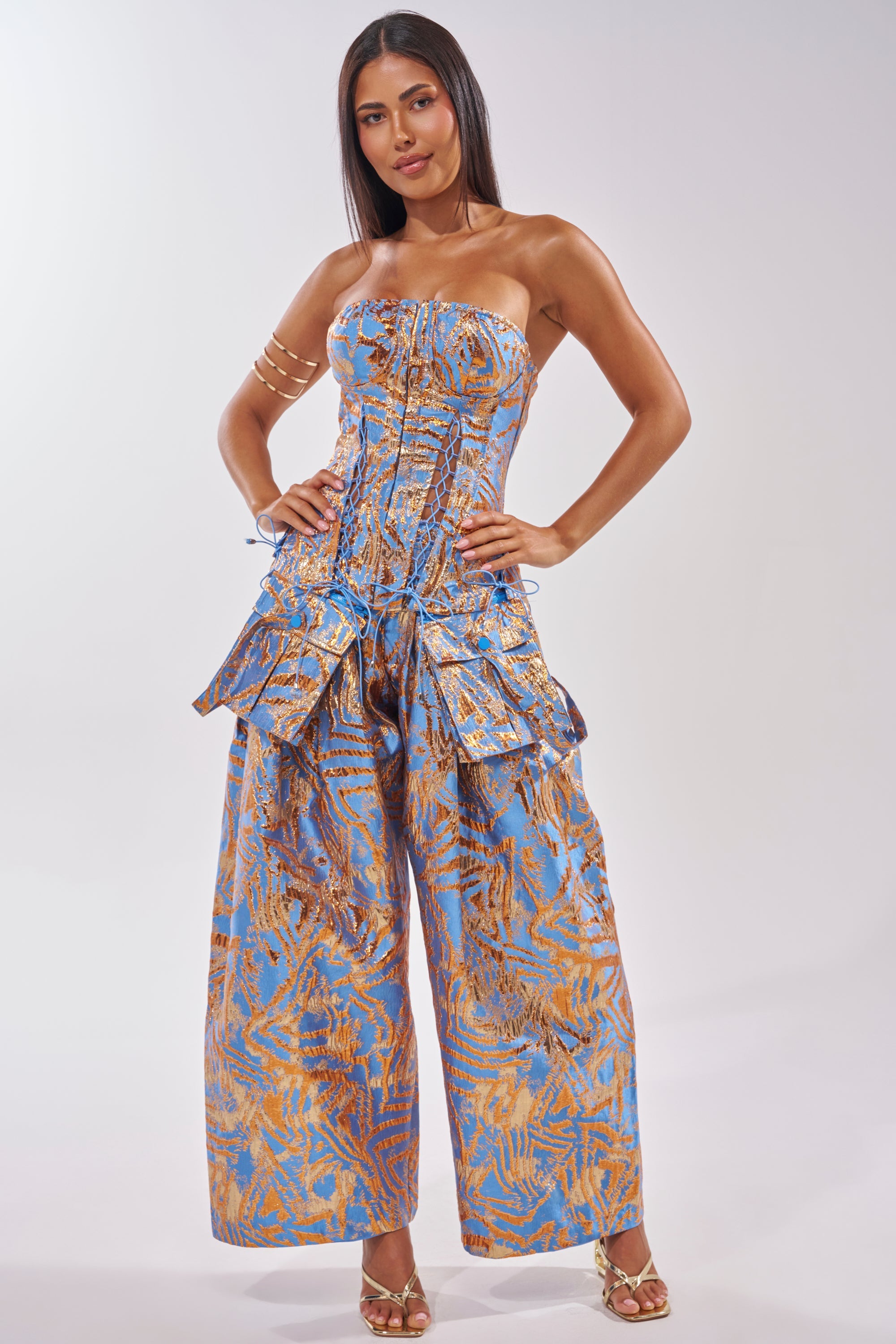 WAYS TO GO BROCADE TROUSER