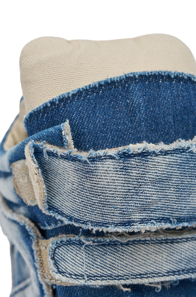 AZALEA WANG BRYANT DENIM WEDGE SNEAKER